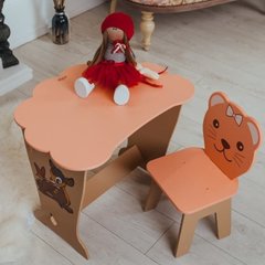 Комплект меблів дитині на 2-7 років стіл + стілець для малювання занять та їжі Colors фігурний 1