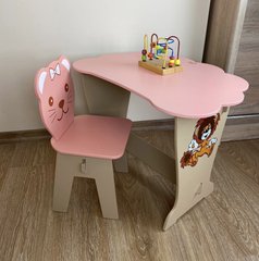 Комплект меблів дитині на 2-7 років стіл + стілець для малювання занять та їжі Colors фігурний 2