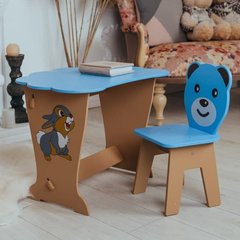 Комплект меблів дитині на 2-7 років стіл + стілець для малювання занять та їжі Colors 3