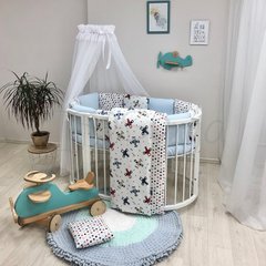 Комплект в ліжечко Маленька Соня (MSonya) Baby Design Аероплан 2782 фото