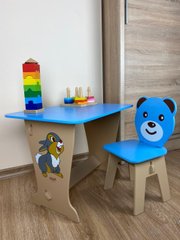 Дитячий столик та стільчик на подарунокСтолик парта,рисунок зайчик і стільчик дитячий Ведмежатко.Для малювання, навчання, ігри