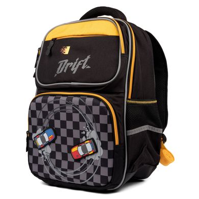 Рюкзак школьный полукаркасный 1Вересня S-105 Maxdrift черный/желтый 558744 фото