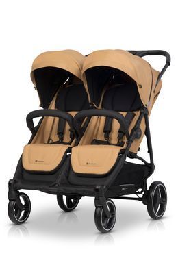 Прогулочная коляска для двойни и погодок Euro-Cart Doblo 2026 до 22 кг (ширина 74 см) Camel 20137 фото