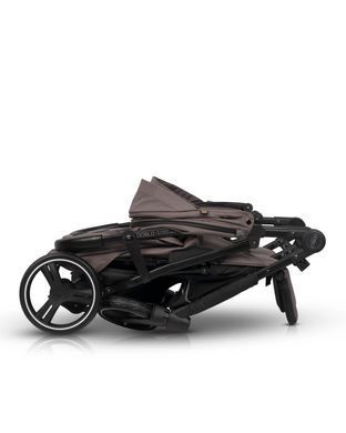 Прогулочная коляска для двойни и погодок Euro-Cart Doblo 2026 до 22 кг (ширина 74 см) Iron 20135 фото