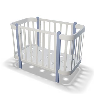 Детская кроватка люлька Ingvart NIKA 5 в 1, белый+серый, размер 70 3190031017-12 фото