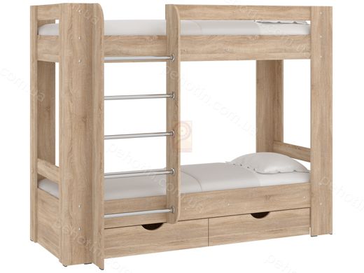 Двоярусне ліжко з ящиками DUET 3 Дуб сонома DUET304 фото