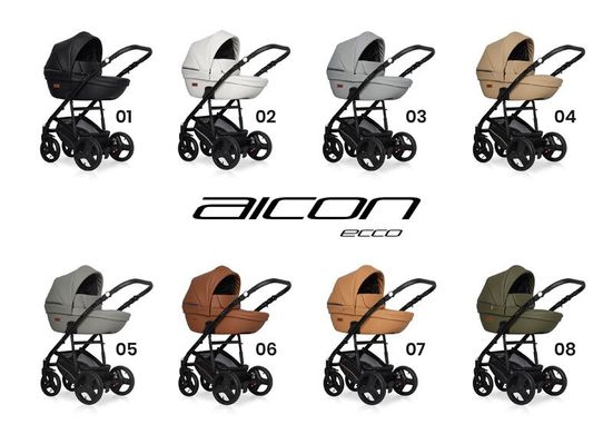 Коляска універсальна Riko Basic Aicon Ecco 2 в 1 01 R-Aicon Ecco 08 фото
