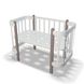 Детская кроватка люлька Ingvart NIKA 5 в 1, белый+серый, размер 70 3190031017-12 фото 73