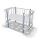 Детская кроватка люлька Ingvart NIKA 5 в 1, белый+серый, размер 70 3190031017-12 фото 69