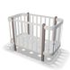 Детская кроватка люлька Ingvart NIKA 5 в 1, белый+серый, размер 70 3190031017-12 фото 65