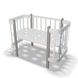 Детская кроватка люлька Ingvart NIKA 5 в 1, белый+серый, размер 70 3190031017-12 фото 103