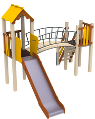 Дитячий ігровий комплекс дитячий майданчик Сонечко, висота гірки 0,9 м KidiGO (11322) 11322 фото