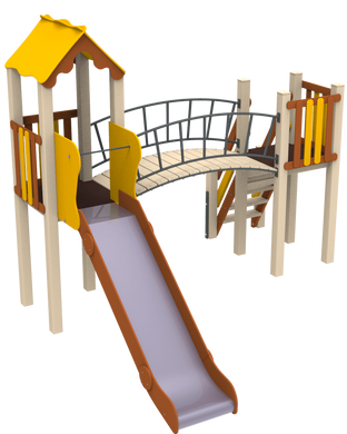 Дитячий ігровий комплекс дитячий майданчик Сонечко, висота гірки 0,9 м KidiGO (11322) 11322 фото