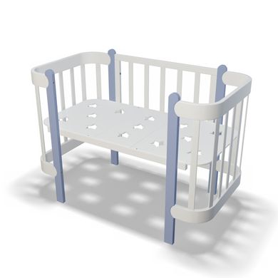 Детская кроватка люлька Ingvart NIKA 5-в-1, белый+капучино, размер 60 319003470 фото
