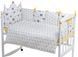 Детская постель Babyroom Classic Bortiki-01 (6 элементов) желтый-белый (лиса, енот) 623399 фото