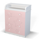 Комод-пеленатор с фрезеровкой звездочек светло-розовый 13353771 фото