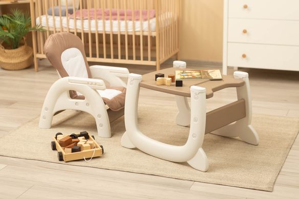 Стільчик для годування 2в1 Caretero Homee Beige 395807 фото