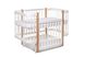 Кроватка для новонародженого DeSon СВІТАНОК 120х60 з маятником Білий\Бук LS1 фото 5