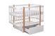Кроватка для новонародженого DeSon СВІТАНОК 120х60 з маятником Білий\Бук LS1 фото 1