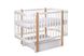 Кроватка для новонародженого DeSon СВІТАНОК 120х60 з маятником Білий\Бук LS1 фото 2