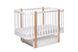 Кроватка для новонародженого DeSon СВІТАНОК 120х60 з маятником Білий\Бук LS1 фото 7
