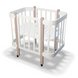 Детская кроватка люлька Ingvart NIKA 5-в-1, белый+капучино, размер 60 319003470 фото 1