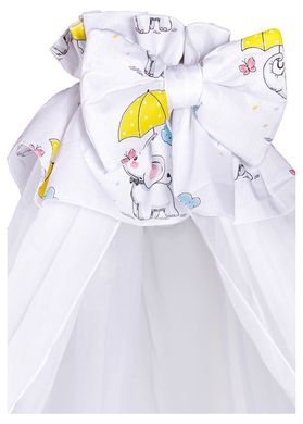 Дитяча постiль Babyroom Comfort-08 білий (слоники з жовтим парасолькою) 621976 фото