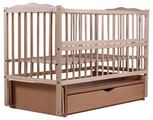 Кровать Babyroom Веселка маятник, ящик, откидной бок DVMYO-3 бук светлый (натуральный) 622007 фото