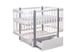 Кроватка для новонародженого DeSon СВІТАНОК 120х60 з маятником Сірий\Білий LS3 фото