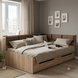 Угловая кровать-диван decOKids Sonya 4 с ящиками и матрасом 200х90 см Color 10 cp120 фото