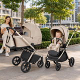 Універсальна дитяча коляска 2 в 1 Carrello Ultra F CRL-6556, складна люлька Polar Beige 65561 фото