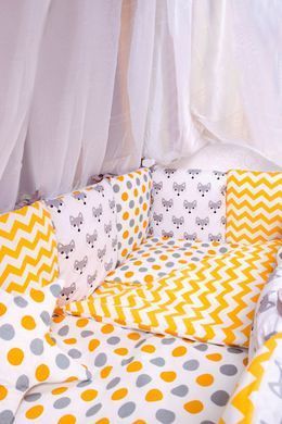 Детская постель Babyroom Bortiki lux-08 fox оранжевый - серый 620958 фото