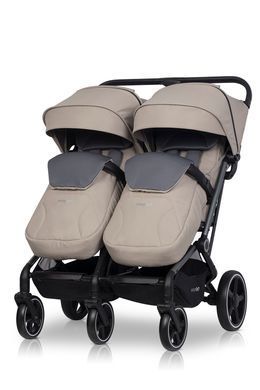 Прогулянковий візочок для двійні та погодок Easy-Go Echo 2025 beige 20422 фото