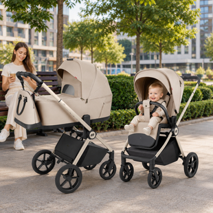Універсальна дитяча коляска 2 в 1 Carrello Ultra F CRL-6556, складна люлька Polar Beige 65561 фото