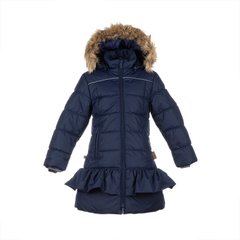 Зимнее пальто для девочек Huppa WHITNEY, цвет-тёмно-синий