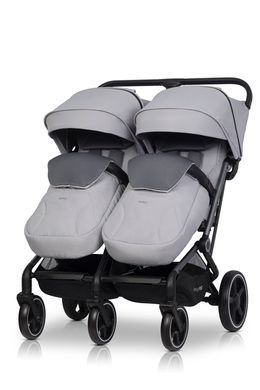 Прогулянковий візочок для двійні та погодок Easy-Go Echo 2025 grey сірий 20421 фото