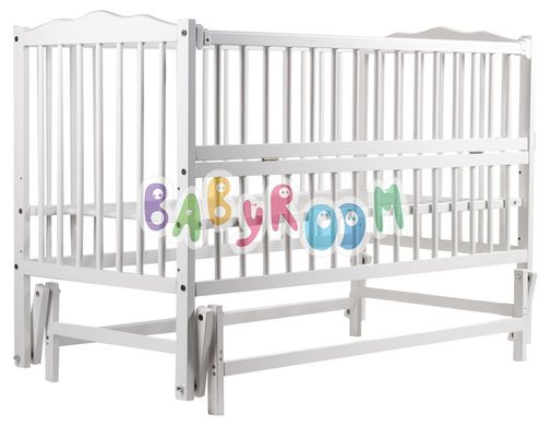 Кровать Babyroom Веселка маятник, откидной бок DVMO-2 бук белый 622000 фото