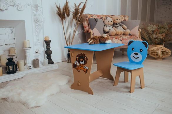 Дитячий стіл і стілець дитині 3-8 років для малювання занять, їжі з шухлядою Colors 2