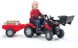 Дитячий трактор на педалях з причепом і переднім ковшем Falk 961AM CASE IH MAXXUM (колір - червоний) 961AM фото 1