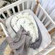 Кокон для новорожденного M.Sonya Baby Design Облака серые с месяцем 3046 фото