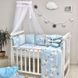 Комплект в ліжечко Маленька Соня (MSonya) Baby Design Коти в хмарах блакитний 3565 фото