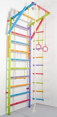 Детская шведская лестница decOKids модульная цветная базовый комплект 101 фото