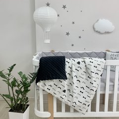 Плед в кроватку и коляску-Конверт для новорожденного с одеялом усы 3195 фото