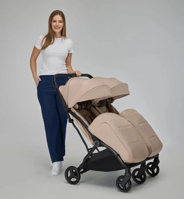 Прогулочная коляска для двойни Adamex Alto beige 682083 фото