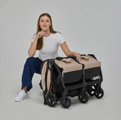 Прогулочная коляска для двойни Adamex Alto beige 682083 фото