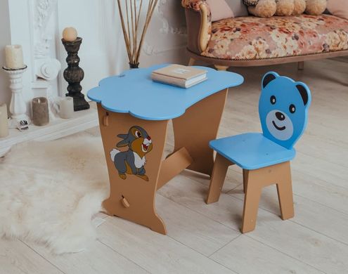Дитячий стіл і стілець дитині 3-8 років для малювання занять, їжі з шухлядою Colors