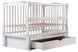 Кровать Babyroom Элит резьба маятник, ящик, откидной бок DER-7 бук белый 622035 фото 3