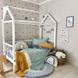 Комплект в ліжечко Маленька Соня (MSonya) постільної білизни м'ята-джинс 2772 фото