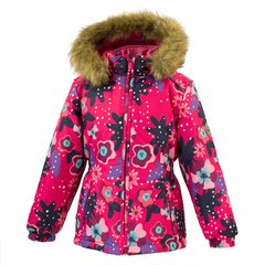 Зимняя куртка для девочек Huppa MARII, цвет-фуксиа с принтом