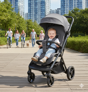 Коляска дитяча EL CAMINO ME 1127-B BEYA Midnight Gray ME 1127-B Midnight Gray фото